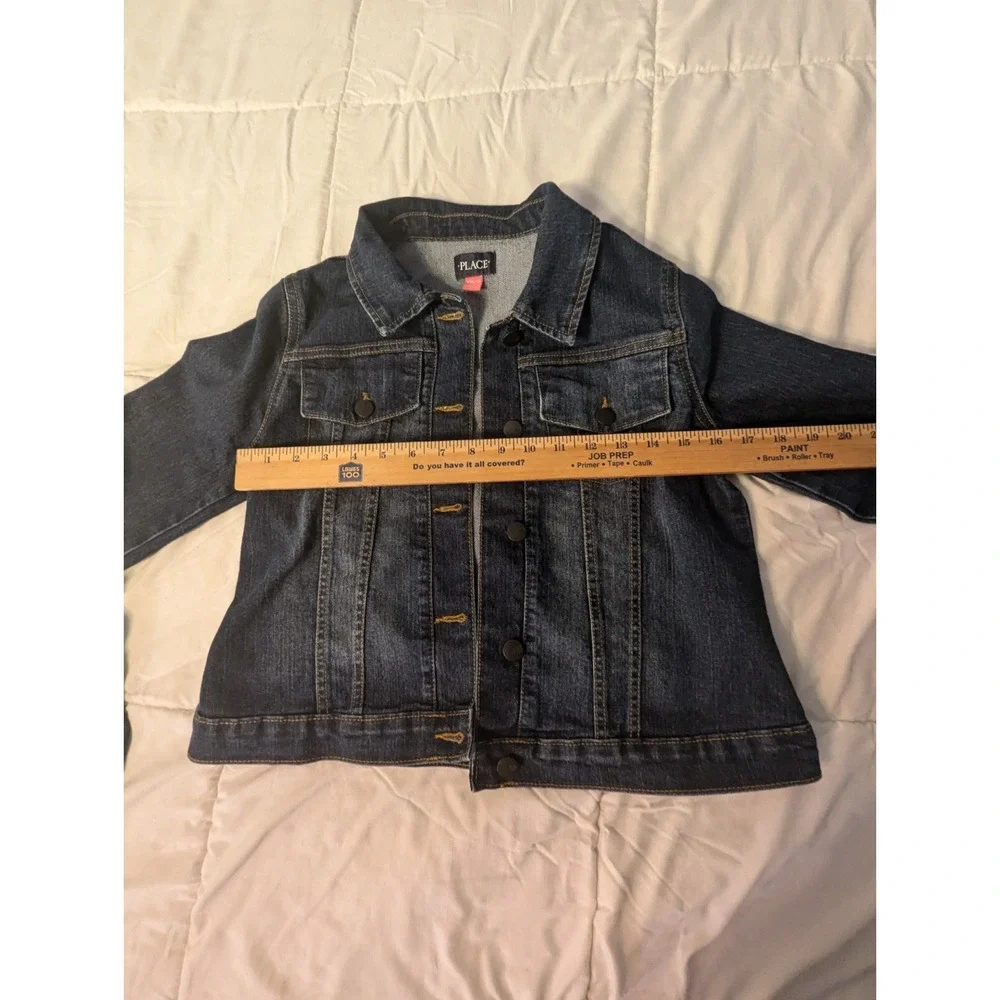 The Childrens Place Denim Youth Girl's Blue‎ Cotton Blend Jeans Jacket Sz XXL 16